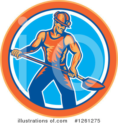 Royalty-Free (RF) Miner Clipart Illustration by patrimonio - Stock Sample #1261275