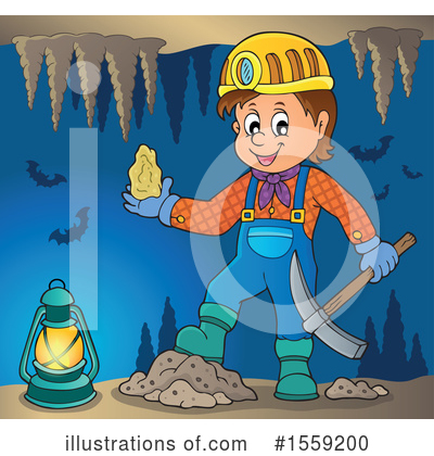 Royalty-Free (RF) Miner Clipart Illustration by visekart - Stock Sample #1559200