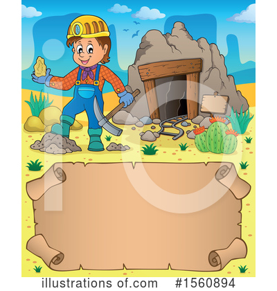 Royalty-Free (RF) Miner Clipart Illustration by visekart - Stock Sample #1560894