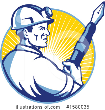 Royalty-Free (RF) Miner Clipart Illustration by patrimonio - Stock Sample #1580035