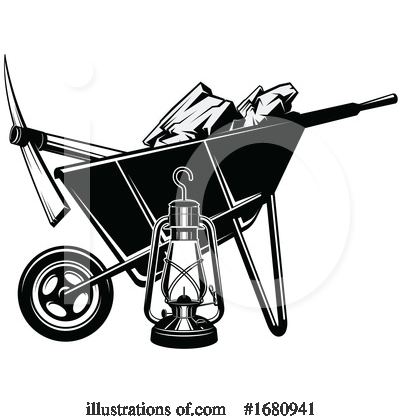 Wheelbarrow Clipart #1680941 by Vector Tradition SM