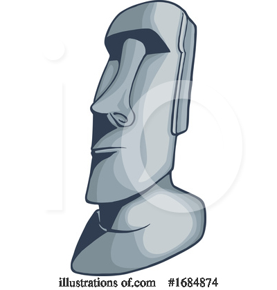 Royalty-Free (RF) Moai Clipart Illustration by Any Vector - Stock Sample #1684874