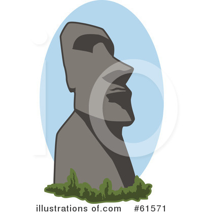 Royalty-Free (RF) Moai Clipart Illustration by r formidable - Stock Sample #61571