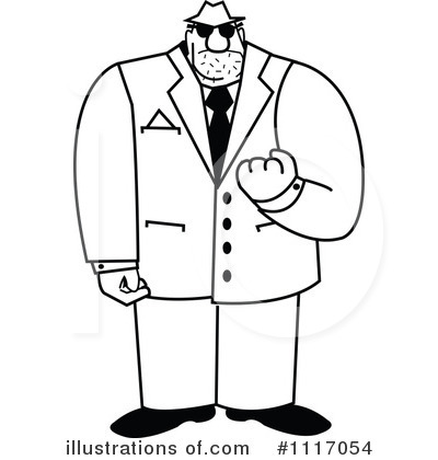 Royalty-Free (RF) Mobster Clipart Illustration by Andy Nortnik - Stock Sample #1117054