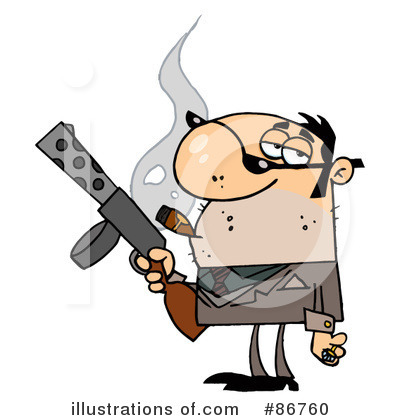 Royalty-Free (RF) Mobster Clipart Illustration by Hit Toon - Stock Sample #86760