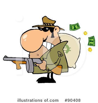 Royalty-Free (RF) Mobster Clipart Illustration by Hit Toon - Stock Sample #90408