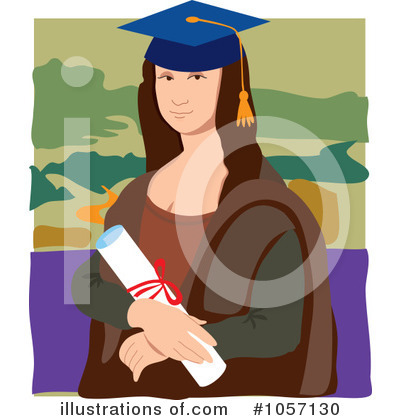 Royalty-Free (RF) Mona Lisa Clipart Illustration by Maria Bell - Stock Sample #1057130