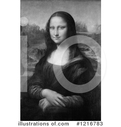 Royalty-Free (RF) Mona Lisa Clipart Illustration by Picsburg - Stock Sample #1216783