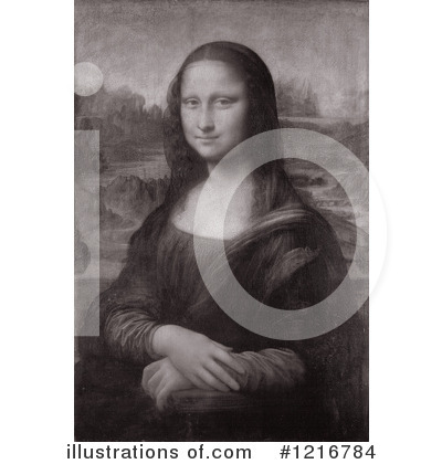 Royalty-Free (RF) Mona Lisa Clipart Illustration by Picsburg - Stock Sample #1216784