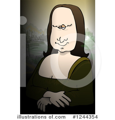Royalty-Free (RF) Mona Lisa Clipart Illustration by djart - Stock Sample #1244354