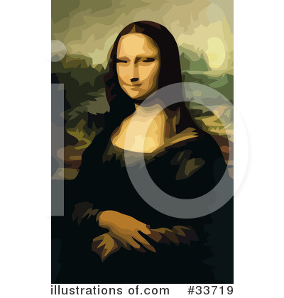 Royalty-Free (RF) Mona Lisa Clipart Illustration by JVPD - Stock Sample #33719
