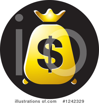 Royalty-Free (RF) Money Bag Clipart Illustration by Lal Perera - Stock Sample #1242329