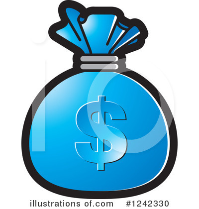 Royalty-Free (RF) Money Bag Clipart Illustration by Lal Perera - Stock Sample #1242330