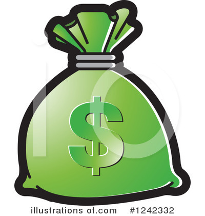 Royalty-Free (RF) Money Bag Clipart Illustration by Lal Perera - Stock Sample #1242332