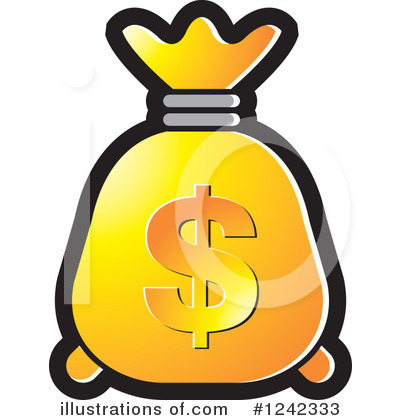 Royalty-Free (RF) Money Bag Clipart Illustration by Lal Perera - Stock Sample #1242333