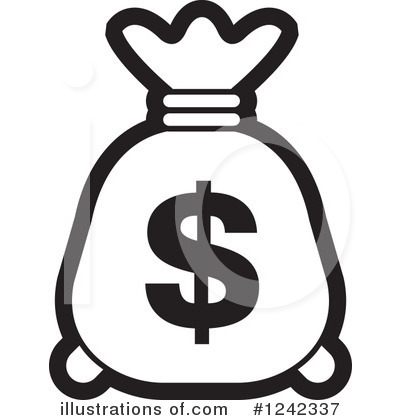 Royalty-Free (RF) Money Bag Clipart Illustration by Lal Perera - Stock Sample #1242337