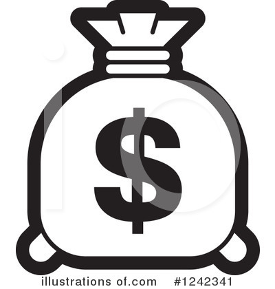 Royalty-Free (RF) Money Bag Clipart Illustration by Lal Perera - Stock Sample #1242341