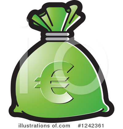 Royalty-Free (RF) Money Bag Clipart Illustration by Lal Perera - Stock Sample #1242361