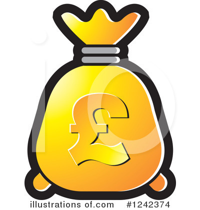 Royalty-Free (RF) Money Bag Clipart Illustration by Lal Perera - Stock Sample #1242374