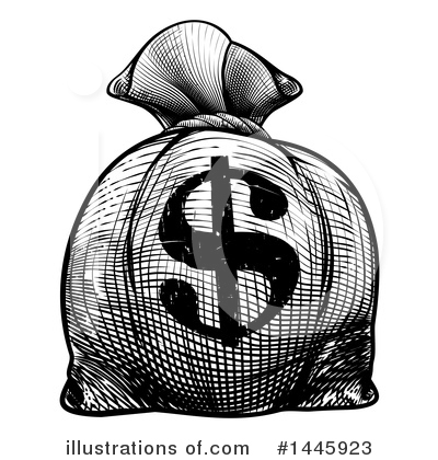 Royalty-Free (RF) Money Bag Clipart Illustration by AtStockIllustration - Stock Sample #1445923