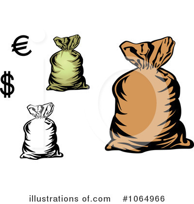 Royalty-Free (RF) Money Bags Clipart Illustration by Vector Tradition SM - Stock Sample #1064966