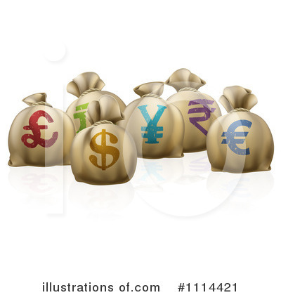 Royalty-Free (RF) Money Bags Clipart Illustration by AtStockIllustration - Stock Sample #1114421