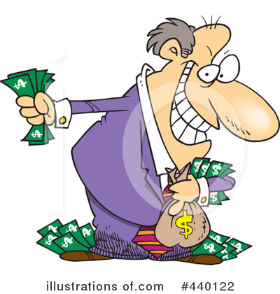 Royalty-Free (RF) Money Clipart Illustration by toonaday - Stock Sample #440122
