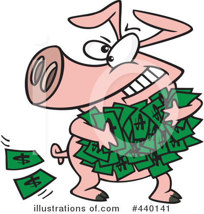 Royalty-Free (RF) Money Clipart Illustration by toonaday - Stock Sample #440141