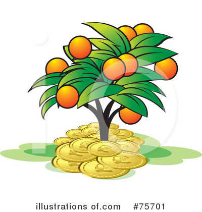 Royalty-Free (RF) Money Tree Clipart Illustration by Lal Perera - Stock Sample #75701