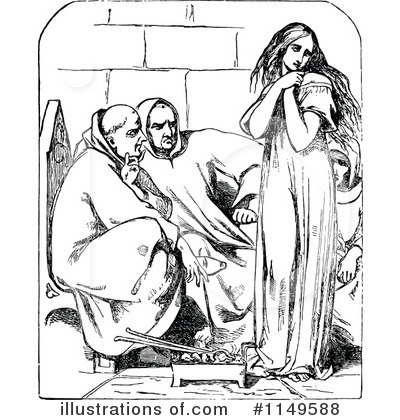 Royalty-Free (RF) Monk Clipart Illustration by Prawny Vintage - Stock Sample #1149588