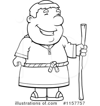 Royalty-Free (RF) Monk Clipart Illustration by Cory Thoman - Stock Sample #1157757
