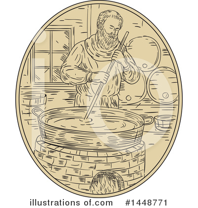 Royalty-Free (RF) Monk Clipart Illustration by patrimonio - Stock Sample #1448771