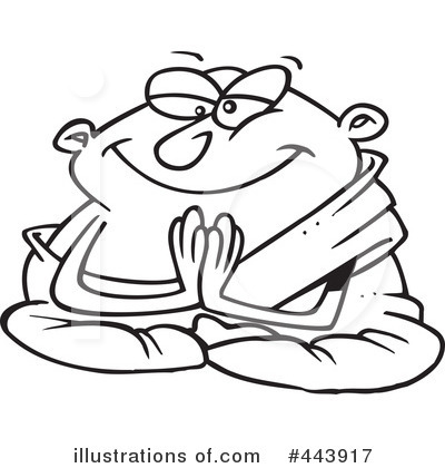 Royalty-Free (RF) Monk Clipart Illustration by toonaday - Stock Sample #443917