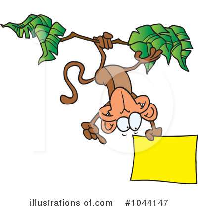 Royalty-Free (RF) Monkey Clipart Illustration by toonaday - Stock Sample #1044147