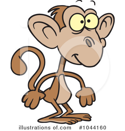 Royalty-Free (RF) Monkey Clipart Illustration by toonaday - Stock Sample #1044160
