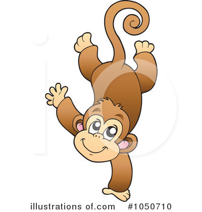 Royalty-Free (RF) Monkey Clipart Illustration by visekart - Stock Sample #1050710
