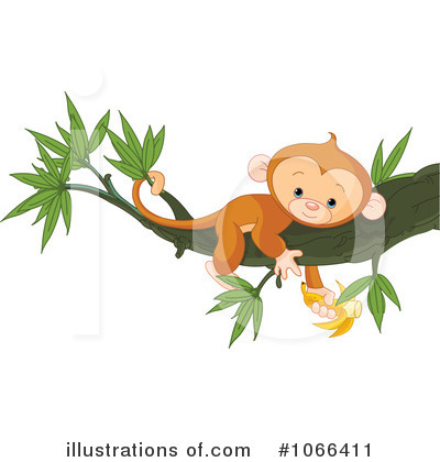 Royalty-Free (RF) Monkey Clipart Illustration by Pushkin - Stock Sample #1066411