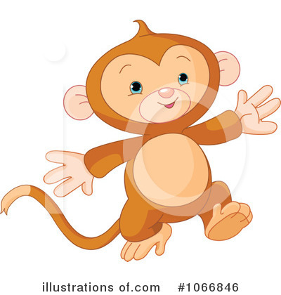 Royalty-Free (RF) Monkey Clipart Illustration by Pushkin - Stock Sample #1066846