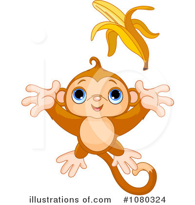 Royalty-Free (RF) Monkey Clipart Illustration by Pushkin - Stock Sample #1080324