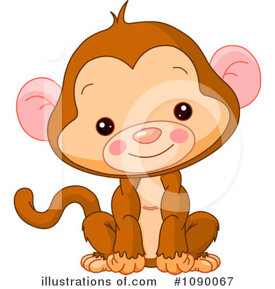 Royalty-Free (RF) Monkey Clipart Illustration by Pushkin - Stock Sample #1090067