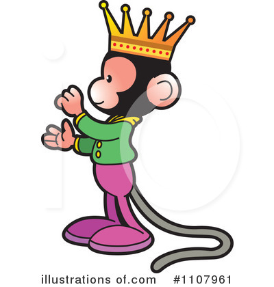 Royalty-Free (RF) Monkey Clipart Illustration by Lal Perera - Stock Sample #1107961