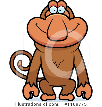Royalty-Free (RF) Monkey Clipart Illustration by Cory Thoman - Stock Sample #1109775