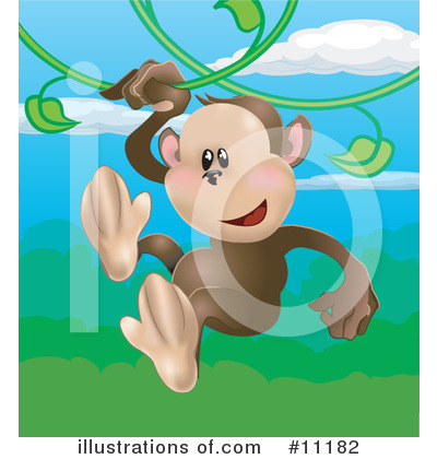 Chimpanzee Clipart #11182 by AtStockIllustration