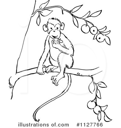 Royalty-Free (RF) Monkey Clipart Illustration by Picsburg - Stock Sample #1127766