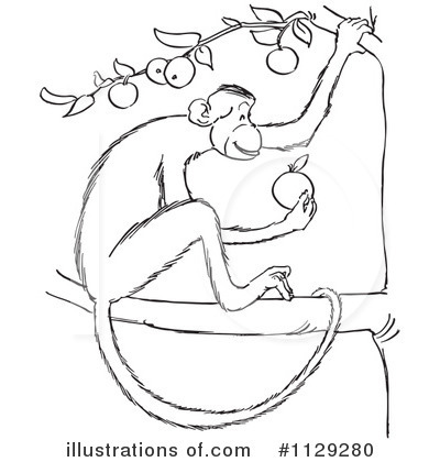 Royalty-Free (RF) Monkey Clipart Illustration by Picsburg - Stock Sample #1129280