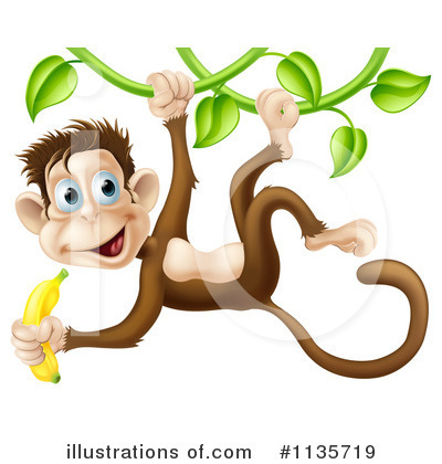 Royalty-Free (RF) Monkey Clipart Illustration by AtStockIllustration - Stock Sample #1135719