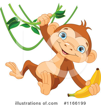 Royalty-Free (RF) Monkey Clipart Illustration by Pushkin - Stock Sample #1166199