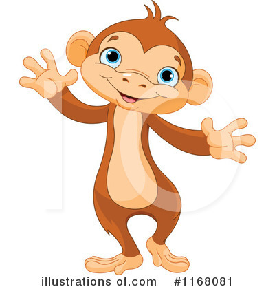 Royalty-Free (RF) Monkey Clipart Illustration by Pushkin - Stock Sample #1168081