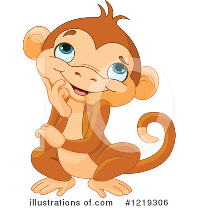 Royalty-Free (RF) Monkey Clipart Illustration by Pushkin - Stock Sample #1219306