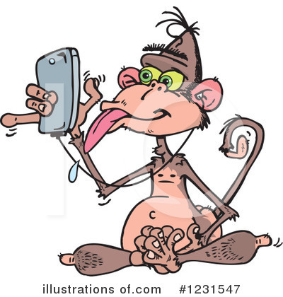 Royalty-Free (RF) Monkey Clipart Illustration by Dennis Holmes Designs - Stock Sample #1231547